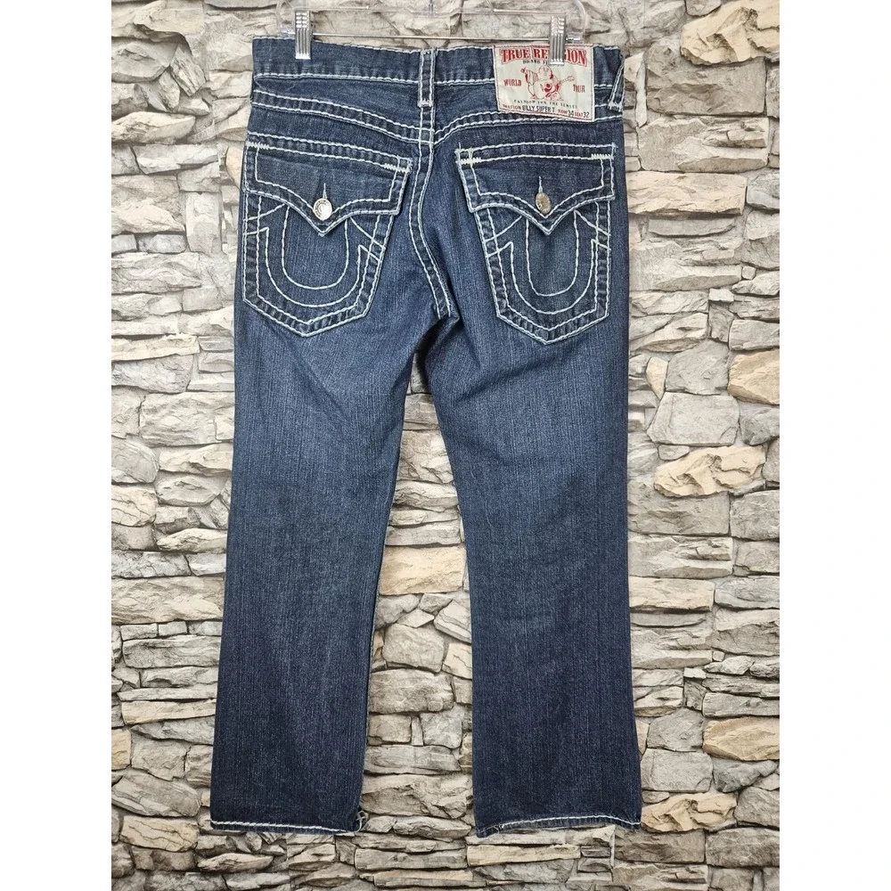 True Religion Men's World Tour Billy Super T Denim Jeans Made in USA 34x32